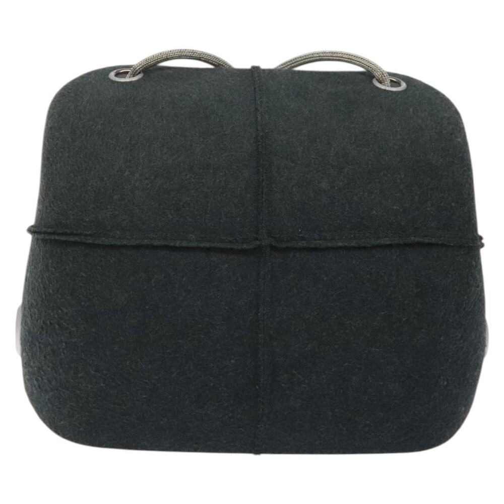 Chanel Cotton Hip Shoulder Bag Gray